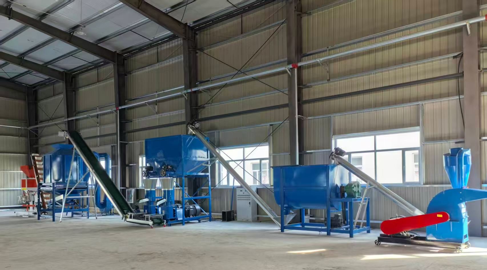 Flat Die Feed Pellet Mill Complete Production Line