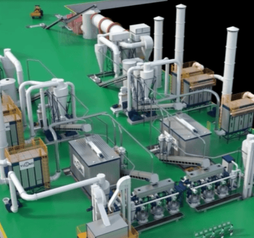 Austrian wood pellet production line with an output of 8 tons per hour